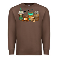 Chestnut skeleton coffee cups Premium Sweatshirt - Zillion Design Studio