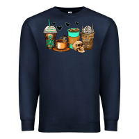 Navy skeleton coffee cups Premium Sweatshirt - Zillion Design Studio