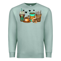 Seafoam skeleton coffee cups Premium Sweatshirt - Zillion Design Studio