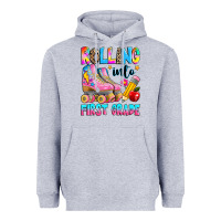 Heather Grey rolling into first grade Heavyweight Hoodie - texasbilliewilder