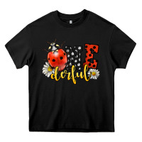 Black onederful wonderful ladybug Heavy Core Tee - LillyAllenDesigns