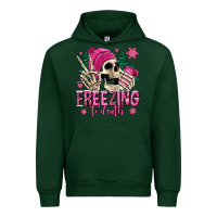 Forest Green freezing to death winter skull Urban Hoodie - Jasminsmagicworld