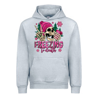 Heather Grey freezing to death winter skull Urban Hoodie - Jasminsmagicworld