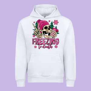 Freezing To Death Winter Skull Urban Hoodie Designed By Jasminsmagicworld