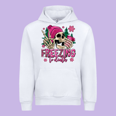 Freezing To Death Winter Skull Urban Hoodie Designed By Jasminsmagicworld