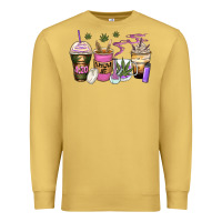 Antique Gold weed coffee cups Premium Sweatshirt - Zillion Design Studio