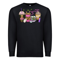 Black weed coffee cups Premium Sweatshirt - Zillion Design Studio