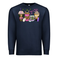 Navy weed coffee cups Premium Sweatshirt - Zillion Design Studio