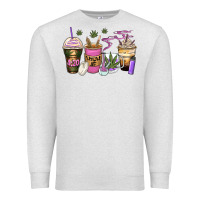 Oatmeal Heather weed coffee cups Premium Sweatshirt - Zillion Design Studio