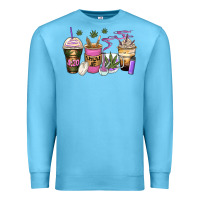 Ocean Blue weed coffee cups Premium Sweatshirt - Zillion Design Studio