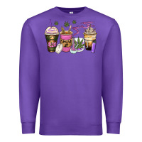 Purple weed coffee cups Premium Sweatshirt - Zillion Design Studio