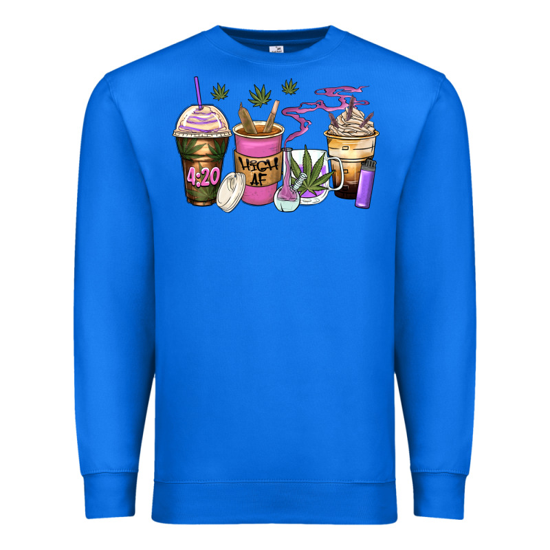 Weed Coffee Cups Premium Sweatshirt by Zillion Design Studio | Teevron