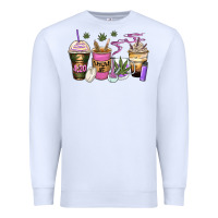 White weed coffee cups Premium Sweatshirt - Zillion Design Studio