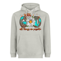 Moon Dust with god all things are possible daisy Heavyweight Hoodie - Zillion Design Studio