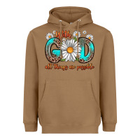 Toasted Coconut with god all things are possible daisy Heavyweight Hoodie - Zillion Design Studio