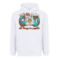White with god all things are possible daisy Heavyweight Hoodie - Zillion Design Studio
