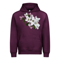Mauve Wine apple blossom Urban Hoodie - LillyAllenDesigns