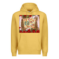 Antique Gold valentines day playing cards Premium Hoodie - AdoDesignShop