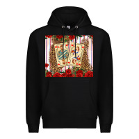Black valentines day playing cards Premium Hoodie - AdoDesignShop