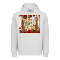 Dove Grey valentines day playing cards Premium Hoodie - AdoDesignShop