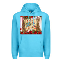 Ocean Blue valentines day playing cards Premium Hoodie - AdoDesignShop