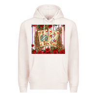 Pale Pink valentines day playing cards Premium Hoodie - AdoDesignShop