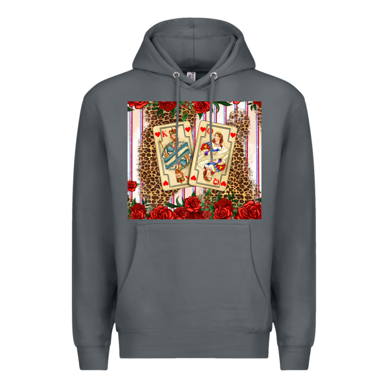 Valentines Day Playing Cards Premium Hoodie by AdoDesignShop | Teevron