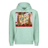 Seafoam valentines day playing cards Premium Hoodie - AdoDesignShop