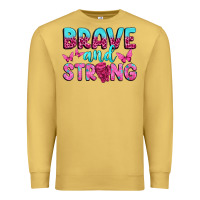 Antique Gold Brave and Strong Premium Sweatshirt - texasbilliewilder