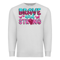 Dove Grey Brave and Strong Premium Sweatshirt - texasbilliewilder