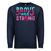 Navy Brave and Strong Premium Sweatshirt - texasbilliewilder