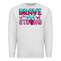 Oatmeal Heather Brave and Strong Premium Sweatshirt - texasbilliewilder