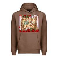 Chestnut valentines day playing cards Premium Hoodie - AdoDesignShop
