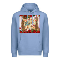 Colony Blue valentines day playing cards Premium Hoodie - AdoDesignShop