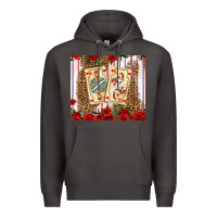 Smoke valentines day playing cards Premium Hoodie - AdoDesignShop