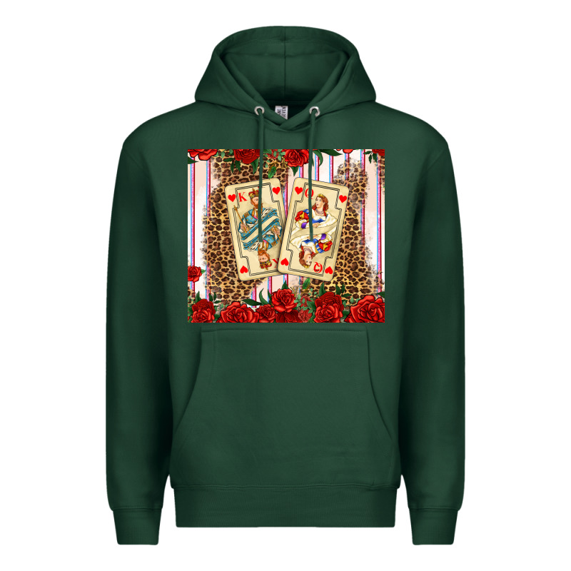 Valentines Day Playing Cards Premium Hoodie by AdoDesignShop | Teevron