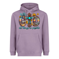Lavender with god all things are possible cross Heavyweight Hoodie - Zillion Design Studio