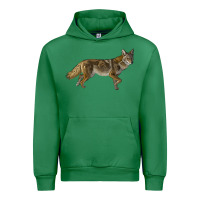Emerald coyote Urban Hoodie - LillyAllenDesigns