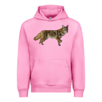 Fuchsia Pink coyote Urban Hoodie - LillyAllenDesigns