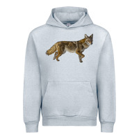 Heather Grey coyote Urban Hoodie - LillyAllenDesigns