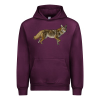 Mauve Wine coyote Urban Hoodie - LillyAllenDesigns