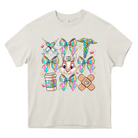 Cream easter bow Heavy Core Tee - CowhideDigitalArt