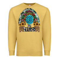 Antique Gold western rainbow  be kind Premium Sweatshirt - RanaPortraitStore