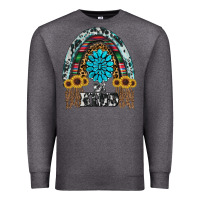 Charcoal Heather western rainbow  be kind Premium Sweatshirt - RanaPortraitStore