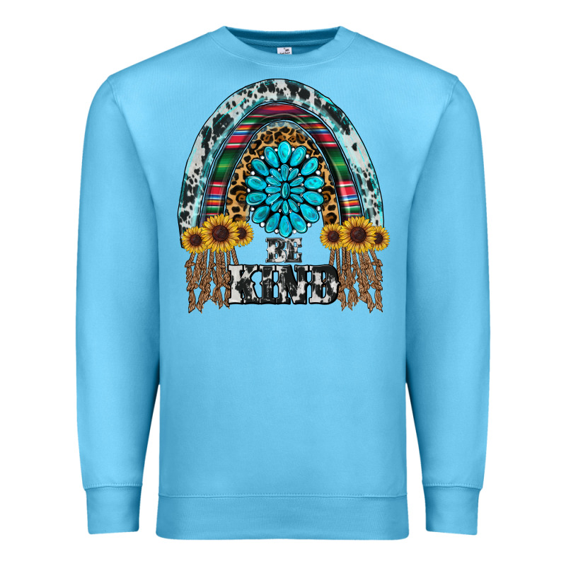 Western Rainbow  Be Kind Premium Sweatshirt by RanaPortraitStore | Teevron