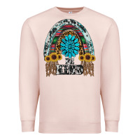 Pale Pink western rainbow  be kind Premium Sweatshirt - RanaPortraitStore