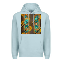 Blue Mist aztec and sunflowers Premium Hoodie - BundleAndBundleShop