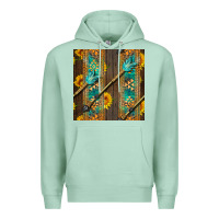 Seafoam aztec and sunflowers Premium Hoodie - BundleAndBundleShop