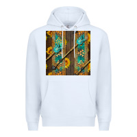 White aztec and sunflowers Premium Hoodie - BundleAndBundleShop