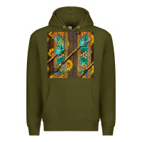 Army Green aztec and sunflowers Premium Hoodie - BundleAndBundleShop